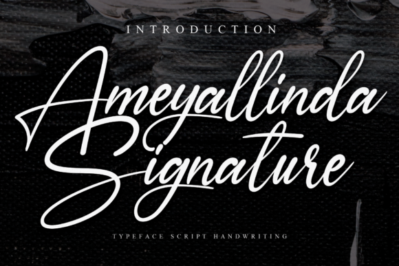 Ameyallinda Signature: A Versatile Script Font for Editorial Design