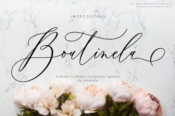 Boutinela Font for Editorial Design and Creative Projects