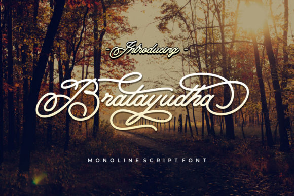 Bratayudha: A Script Font for Editorial Elegance