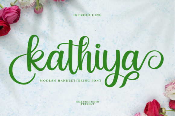 Kathiya: A Script Font for Crafters and Product Creators